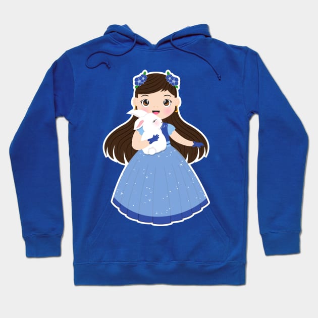 Cute blue chinese girl Hoodie by Riczdodo